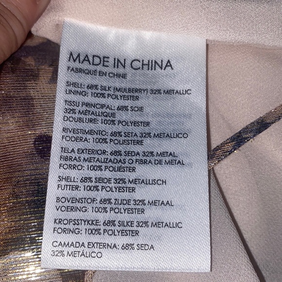 Club Monaco Sunset Floral Kora Cami Chemise Shimmer Size X-Large, NWT - Picture 9 of 9